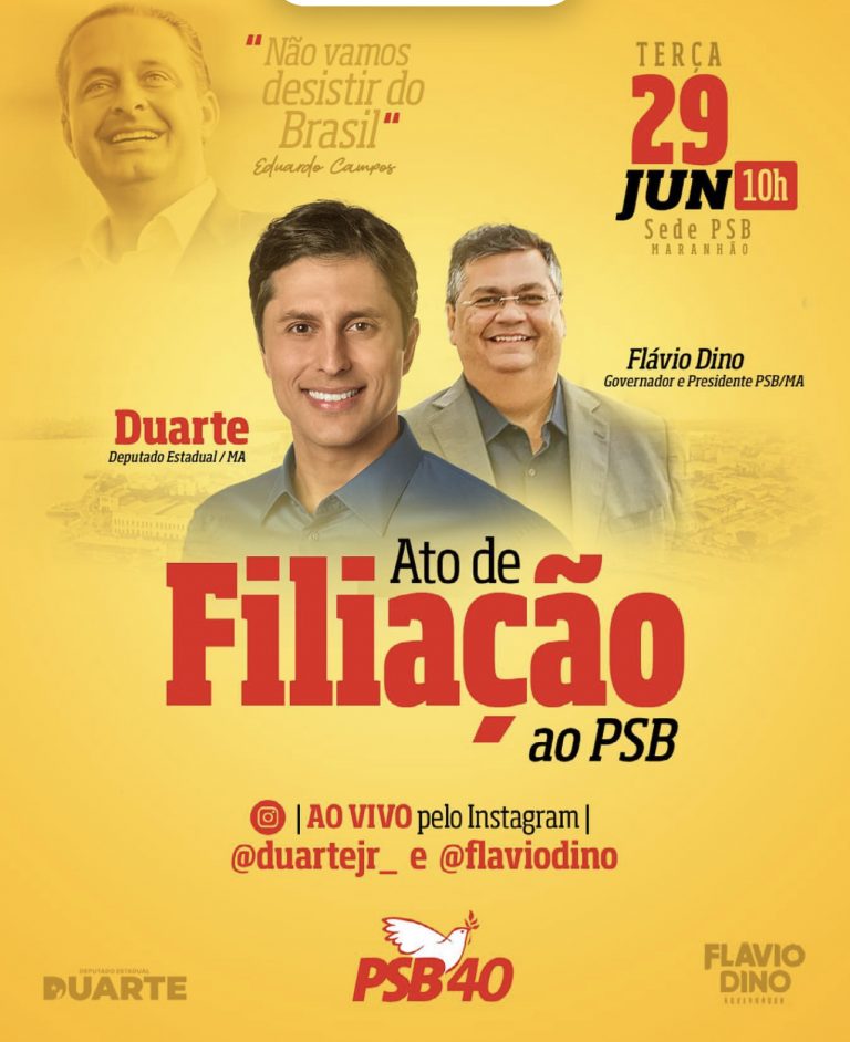 Duarte Júnior deverá se filiar nesta terça-feira ao PSB