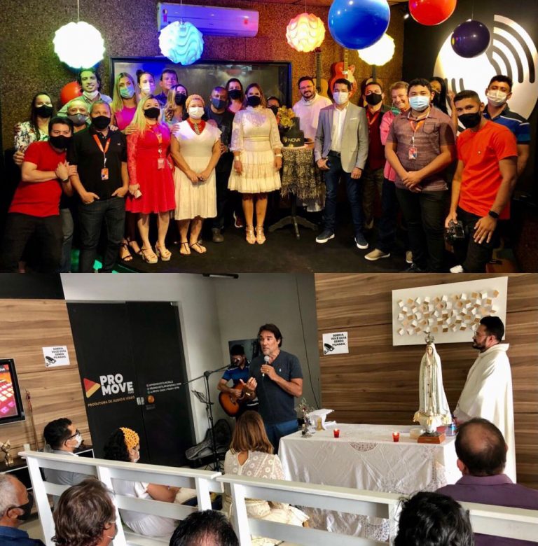 Lobão Filho e Paulinha Lobão comemoram aniversário da Rádio Nova FM 93.1