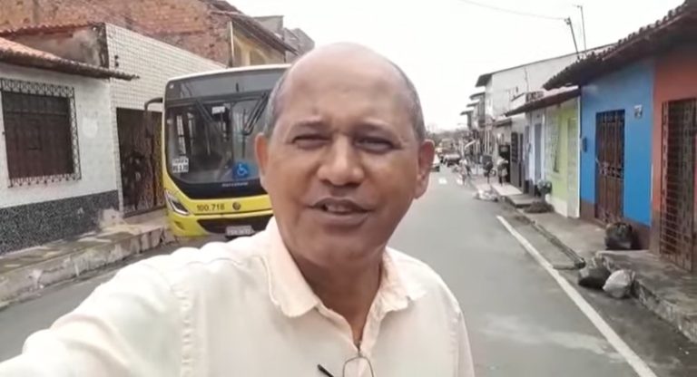 “Aumenta passagem, mas ônibus não tem qualidade”, diz líder comunitário ao flagrar ônibus no “prego”