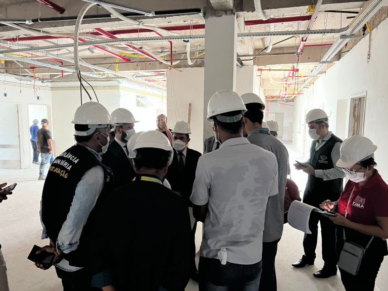 Inspeção judicial constata atraso de obras do Hospital da Criança em São Luís