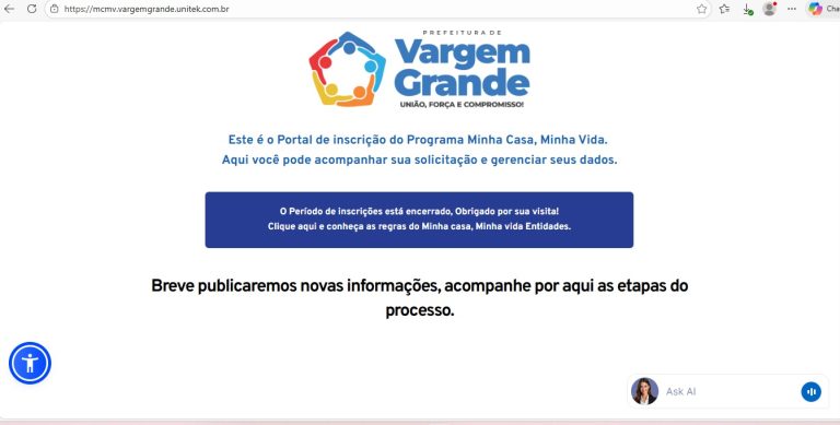 Site que cadastrou casas está em nome de pessoa física