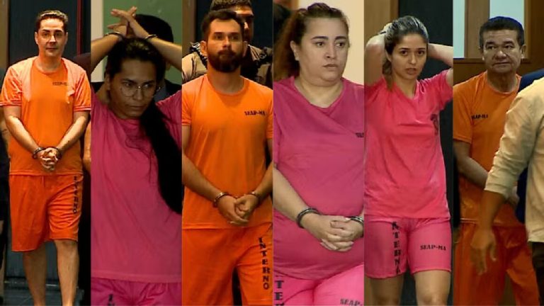 Fotos mostram suspeitos com uniforme prisional