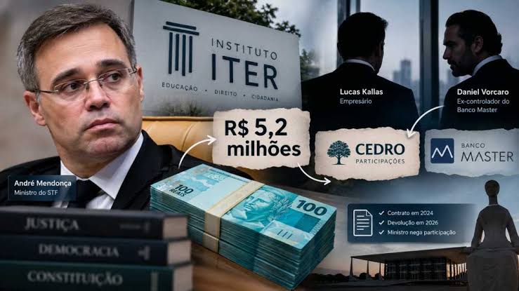 Ex-parceiro de Vorcaro pôs R$ 5 mi em instituto de Mendonça